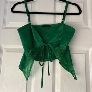 Emerald Lace Trim Camisole